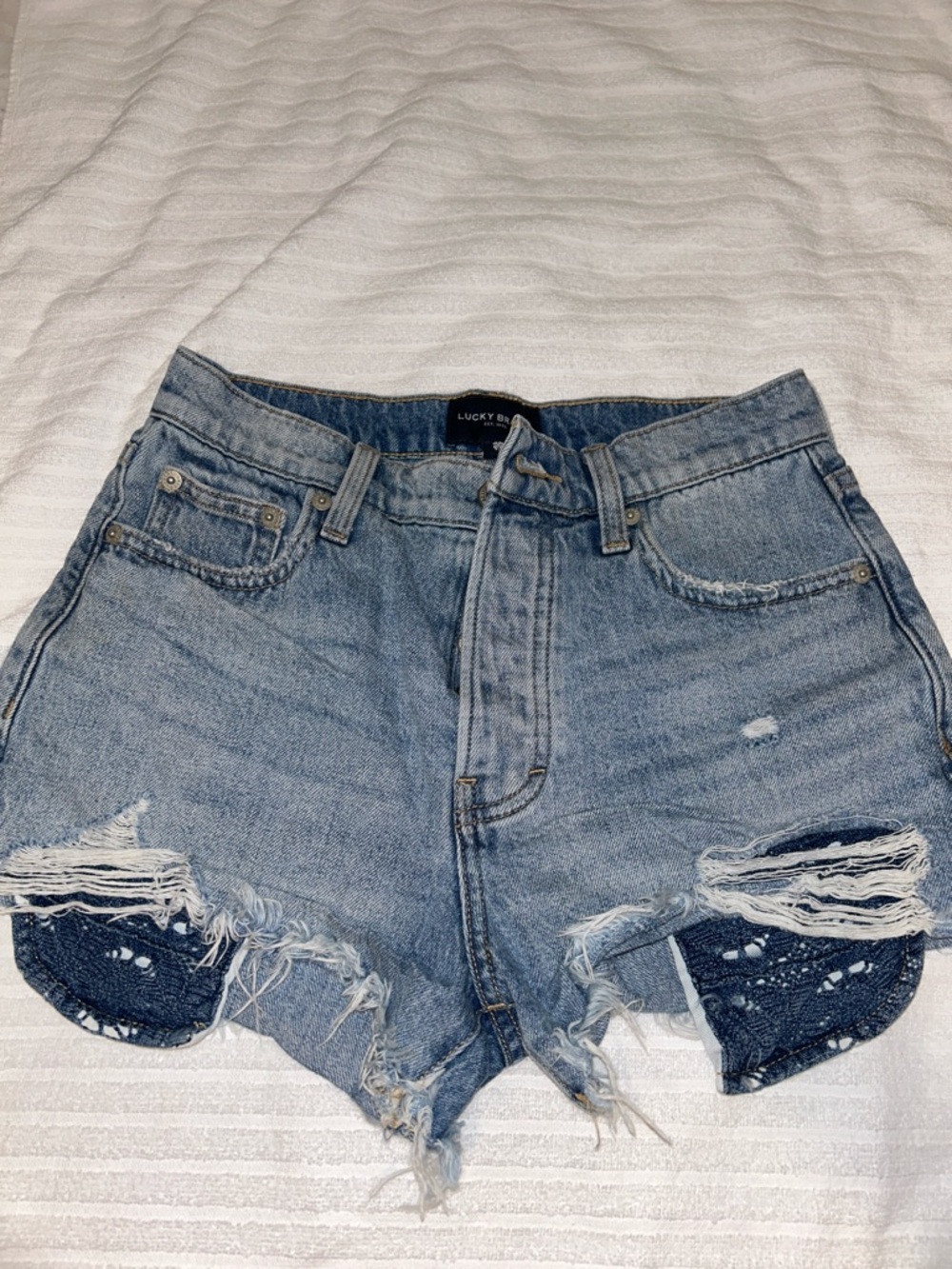 Lucky Brand Mom High Rise Jean Shorts